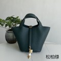 「#4468」 Hermès cypress green gold buckle 18cm Picotin Lock 18cm