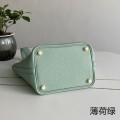 「#4470」 Hermes Mint Green Gold Buckle 18cm Picotin Lock 18cm