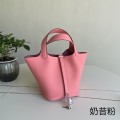 「#4473」 Hermes Milkshake Pink Silver Buckle 18cm Picotin Lock 18cm