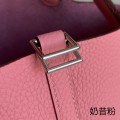 「#4473」 Hermes Milkshake Pink Silver Buckle 18cm Picotin Lock 18cm