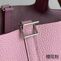 「#4476」 Hermes Sakura Pink Silver Buckle 18cm Picotin Lock 18cm