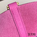 「#4482」 Hermes Magnolia Pink Gold Buckle 18cm Picotin Lock 18cm