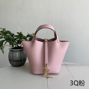 「#4487」 Hermès 3Q pink gold buckle 18cm Picotin Lock 18cm