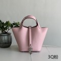 「#4488」 Hermes 3Q Pink Silver Buckle 18cm Picotin Lock 18cm 「#4488」 Hermes 3Q Pink Silver Buckle 18cm Picotin Lock 18cm
