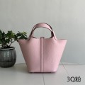 「#4488」 Hermes 3Q Pink Silver Buckle 18cm Picotin Lock 18cm 「#4488」 Hermes 3Q Pink Silver Buckle 18cm Picotin Lock 18cm