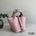 「#4488」 Hermes 3Q Pink Silver Buckle 18cm Picotin Lock 18cm 「#4488」 Hermes 3Q Pink Silver Buckle 18cm Picotin Lock 18cm