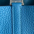「#4490」 Hermes Tanzania Blue Silver Buckle 18cm Picotin Lock 18cm 「#4490」 Hermes Tanzania Blue Silver Buckle 18cm Picotin Lock 18cm
