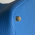 「#4491」 Hermes Sky Blue Gold Buckle 18cm Picotin Lock 18cm