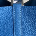 「#4492」 Hermes Sky Blue Silver Buckle 18cm Picotin Lock 18cm