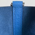 「#4492」 Hermes Sky Blue Silver Buckle 18cm Picotin Lock 18cm