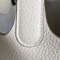 「#4499」 Hermes Cream White Gold Buckle Picotin Lock 18cm