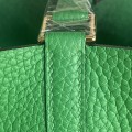 「#4502」 Hermès Bamboo Green Gold Buckle Picotin Lock 18cm