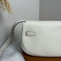 「#4505」 Hermès Moon Bag Beige White Gold Buckle Kelly Moove Large Bag 17cm Small Bag 7.5cm