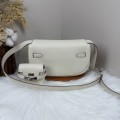 「#4506」 Hermès Moon Bag Beige Silver Buckle Kelly Moove Large Bag 17cm Small Bag 7.5cm