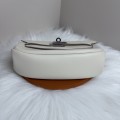 「#4506」 Hermès Moon Bag Beige Silver Buckle Kelly Moove Large Bag 17cm Small Bag 7.5cm
