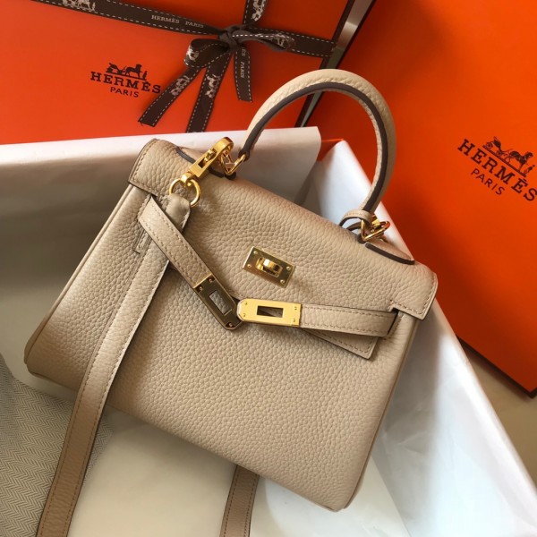「#4006」 Hermes grey Mini Kelly 20cm