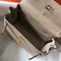 「#4006」 Hermes grey Mini Kelly 20cm