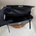「#4517」 Hermès Moon Bag Black Silver Buckle Swift Leather Kelly Moove Large Bag 17cm Small Bag 7.5cm