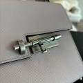 「#4524」 Hermes pistol bag dreamy pink and purple Verrou epsom leather stainless steel hardware semi-handmade wax thread sewing 21cm