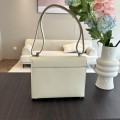 「#4525」 Hermes Pistol Bag Milkshake White Verrou Epsom Leather Stainless Steel Hardware Semi-handmade Wax Thread Sewing 21cm 「#4525」 Hermes Pistol Bag Milkshake White Verrou Epsom Leather Stainless Steel Hardware Semi-handmade Wax Thread Sewing 21cm