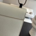 「#4525」 Hermes Pistol Bag Milkshake White Verrou Epsom Leather Stainless Steel Hardware Semi-handmade Wax Thread Sewing 21cm 「#4525」 Hermes Pistol Bag Milkshake White Verrou Epsom Leather Stainless Steel Hardware Semi-handmade Wax Thread Sewing 21cm