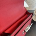 「#4528」 Hermes pistol bag red Verrou epsom leather stainless steel hardware semi-handmade wax thread sewing 21cm 「#4528」 Hermes pistol bag red Verrou epsom leather stainless steel hardware semi-handmade wax thread sewing 21cm