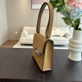 「#4533」 Hermes pistol bag biscuit color Verrou epsom leather stainless steel hardware semi-handmade wax thread sewing 21cm