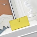 「#4535」 Hermes lemon yellow suit folder epsom leather 17*9cm