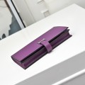 「#4537」 Hermes purple suit folder epsom leather 17*9cm