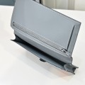 「#4538」Hermès Grey Suit Clip Epsom Leather 17*9cm