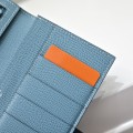 「#4542」 Hermes Haze Blue Suit Clip Epsom Leather 17*9cm