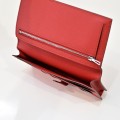 「#4545」 Hermes Red Suit Clip Epsom Leather 17*9cm