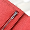 「#4545」 Hermes Red Suit Clip Epsom Leather 17*9cm