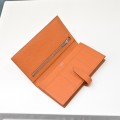 「#4546」 Hermes Orange Suit Clip Epsom Leather 17*9cm