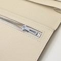 「#4548」 Hermès Milkshake White Suit Clip Epsom Leather 17*9cm