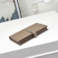 「#4549」Hermès Brown Suit Clip Epsom Leather 17*9cm