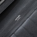 「#4550」Hermès Black Suit Clip Epsom Leather 17*9cm