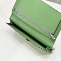 「#4551」 Hermes Green Suit Clip Epsom Leather 17*9cm