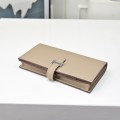 「#4552」 Hermes Beige Suit Clip Epsom Leather 17*9cm