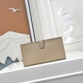 「#4552」 Hermes Beige Suit Clip Epsom Leather 17*9cm