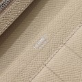 「#4552」 Hermes Beige Suit Clip Epsom Leather 17*9cm