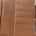 「#4554」 Hermes golden brown suit wallet bearn wallet togo leather 17.5*9cm