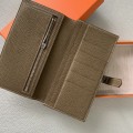 「#4555」 Hermes suit clip bearn wallet togo leather 17.5*9cm