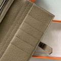 「#4555」 Hermes suit clip bearn wallet togo leather 17.5*9cm