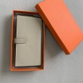 「#4557」 Hermes Rainfall Gray Suit Clip Bearn Wallet Togo Leather 17.5*9cm