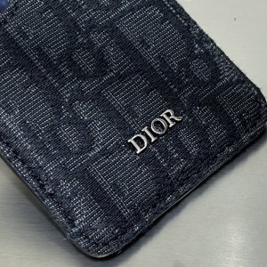 「#2268」 dior 8009 Black Oblique 6.5 x 9.5cm