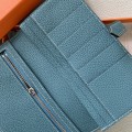「#4560」 Hermes dark blue suit wallet bearn wallet togo leather 17.5*9cm