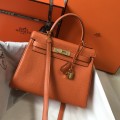 「#4063」 Hermès Sunset Orange Kelly Bag Gold Buckle 25cm 「#4063」 Hermès Sunset Orange Kelly Bag Gold Buckle 25cm