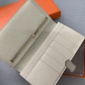 「#4567」 Hermes milkshake platinum suit clip bearn wallet togo leather 17.5*9cm 「#4567」 Hermes milkshake platinum suit clip bearn wallet togo leather 17.5*9cm