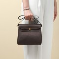「#4574」Hermès HB20H Gold Buckle Viking Canvas and Hunter Leather Shoulder Bag 20cm